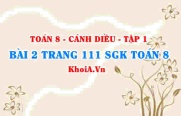 Bài 2 trang 111 SGK Toán 8 tập 1 Cánh Diều